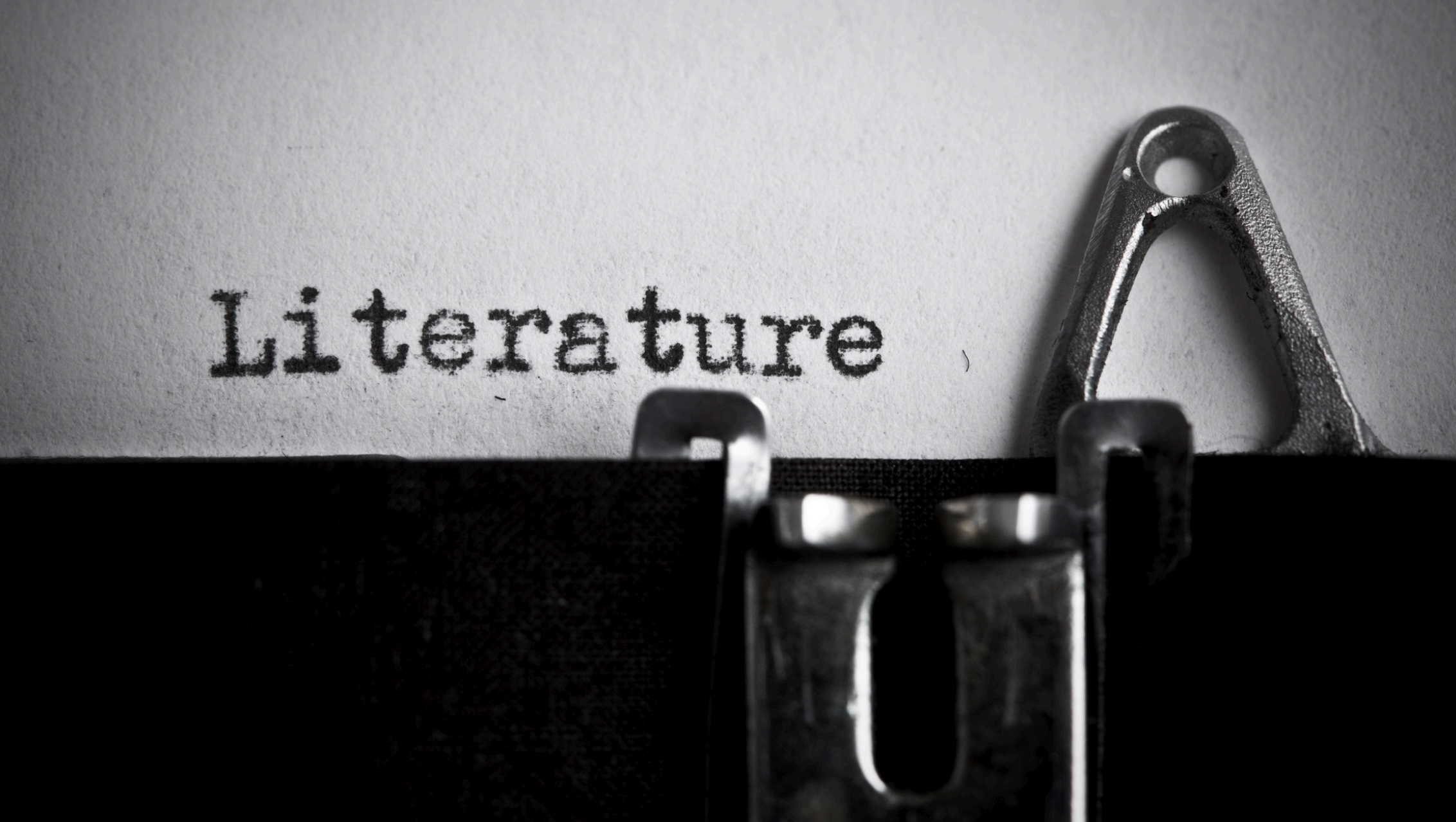 Typewriter with word Literature